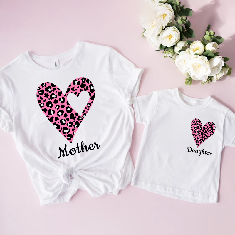Plant Parent Shirt - Family Matching Outfits Leopard Heart Print