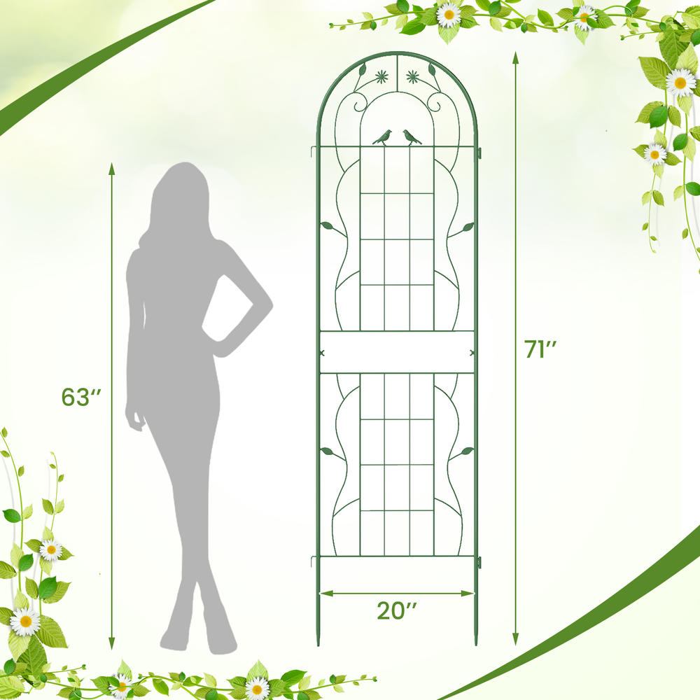 4 Pack 71 X 20 Inches Metal Ga - Plants X recension och pris
