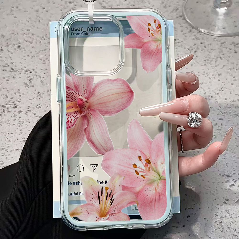 Pink Lily Flower Clear Phone C - Plants X recension och pris