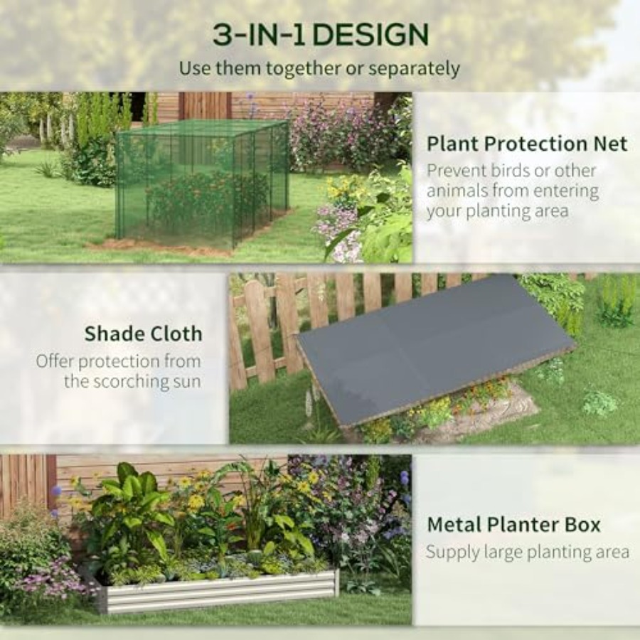 7.3 x 3.4 x 1 ft Galvanized Ra - Plants X recension och pris